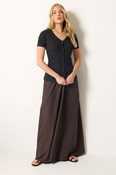 LTS Tall Women's Black Button T-Shirt | Long Tall Sally 1