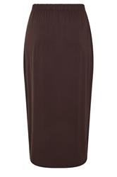YOURS Plus Size Chocolate Brown Maxi Tube Skirt | Yours Clothing 5