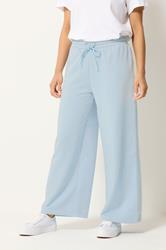 M&Co Petite Light Blue Wide Leg Joggers | M&Co 3