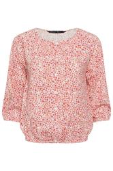 M&Co Petite Pink Floral Button Down Cotton Blouse | M&Co  5