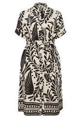 EVANS Plus Size Black Abstract Shirt Dress | Evans 6