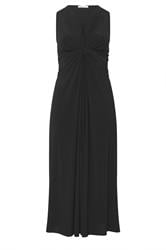 YOURS LONDON Robe noire à motif abstrait avec nœud