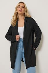 YOURS Plus Size Black Bubble Textured Blazer | Yours Clothing 3