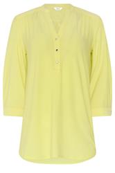 M&Co Yellow Half Placket Collarless Shirt