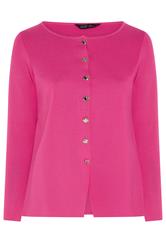 LIMITED COLLECTION Plus Size Cobalt Pink Compacted Knit Cardigan | Yours Clothing 6