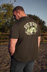 BadRhino Big & Tall Chocolate Brown 'Out West' Graphic T-Shirt | BadRhino 3