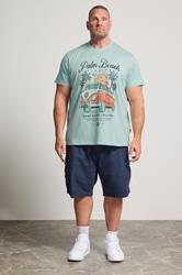 BadRhino Big & Tall Blue Palm Beach VW Graphic T-Shirt  1