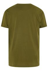 KAM Big & Tall Olive Green Vintage Denim Graphic Print T-Shirt | BadRhino 2