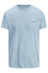 JACK & JONES Big & Tall Celestial Blue Crew Neck T-Shirt | BadRhino 2