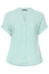 YOURS Curve Sage Green Dobby Textured Blouse