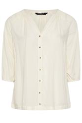YOURS Curve Ivory White Chambray Blouse