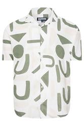 BadRhino Big & Tall Green Abstract Print Shirt