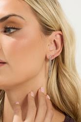 Gold Tone 3 Pack Diamante Tassel Earrings | Yours Clothing 1