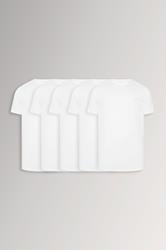 BadRhino Big & Tall 5 PACK White Extra Long Core T-Shirts
