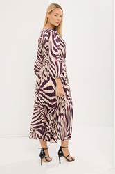 STAR Brown Zebra Pleated Dress | StarByJM 2
