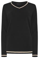 M&Co Black Tipped Long Sleeve Jumper | M&Co 5