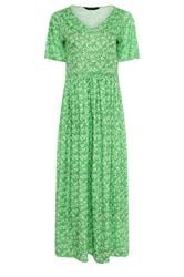 M&Co Green Floral V-Neck Maxi Dress | M&Co 1