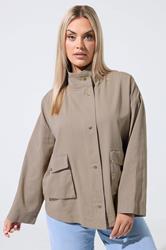 LIMITED COLLECTION Plus Size Taupe Brown Utility Jacket | Yours Clothing 3