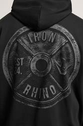 IronRhino Big & Tall Black Weightplate Hoodie | BadRhino 4