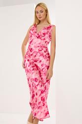 STAR Pink Abstract Cowl Neck Dress | StarByJM 1