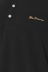 Ben Sherman Big & Tall Black Pique Polo Shirt