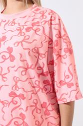 LIMITED COLLECTION Plus Size Pink Bow Pyjama Set | Yours Clothing 4