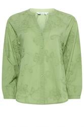 M&Co Green Floral Embroidered Cotton Shirt | M&Co 6