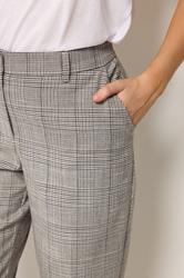 M&Co Brown Check Tailored Straight Leg Trousers | M&Co 4