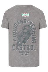 BadRhino Big & Tall Grey Acid Wash 'Castrol' Bike Graphic T-Shirt | BadRhino 6