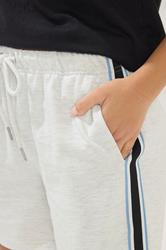 PixieGirl Petite Women's Grey Marl Side Stripe Shorts | PixieGirl 4