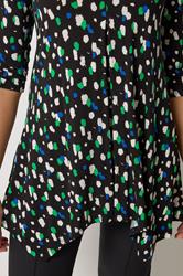 M&Co Black Spot Print Hanky Hem Top | M&Co 4