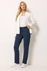 M&Co Navy Blue Ponte Tailored Trousers | M&Co 3