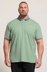BadRhino Big & Tall Green Chambray Pocket Polo Shirt | BadRhino 1