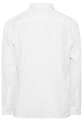 BadRhino Big & Tall White Long Sleeve Linen Blend Shirt | BadRhino 6