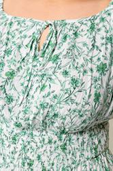 YOURS Plus Size Green Floral Bardot Maxi Dress | Yours Clothing 4