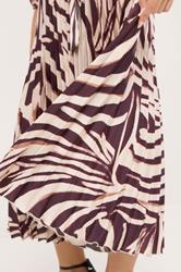 STAR Brown Zebra Pleated Dress | StarByJM 4