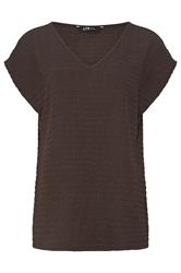 LTS Tall Chocolate Brown Textured Top