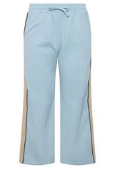 PixieGirl Petite Women's Blue & Brown Colourblock Wide Leg Joggers | PixieGirl 2