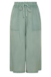 YOURS Jupe-culotte vert sauge en chambray