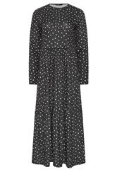 LTS Tall Women's Black Polka Dot Midi Dress | Long Tall Sally 5