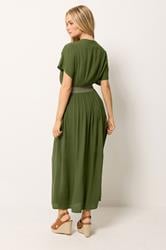 M&Co Khaki Green Rope Trim Beach Dress | M&Co 2