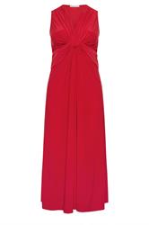 YOURS LONDON Robe rouge à motif abstrait avec nœud