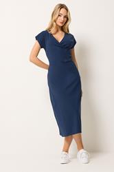 M&Co Navy Blue Midi Wrap Dress | M&Co 3