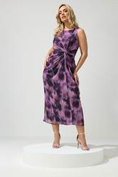 YOURS LONDON Plus Size Purple Abstract Twist Maxi Dress | Yours Clothing 1