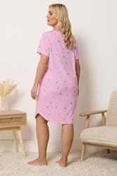 YOURSET 2 PACK Plus Size Pink Soft Touch Palm Tree Nightdresses | Yours Clothing 6