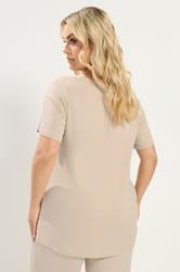 YOURS Plus Size Natural Brown Soft Touch Top | Yours Clothing 2