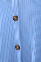 YOURS Plus Size Baby Blue Ribbed Swing Vest Top | Yours Clothing 4