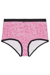 YOURSET 5 PACK Plus Size Pink Diasy Print Full Briefs | Yours Clothing 7