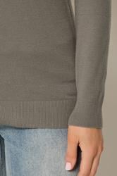 LTS Tall Women's Mocha Brown Knitted Crew Neck Jumper | Long Tall Sally 4
