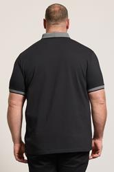 BadRhino Big & Tall Black Chambray Pocket Polo Shirt | BadRhino 4